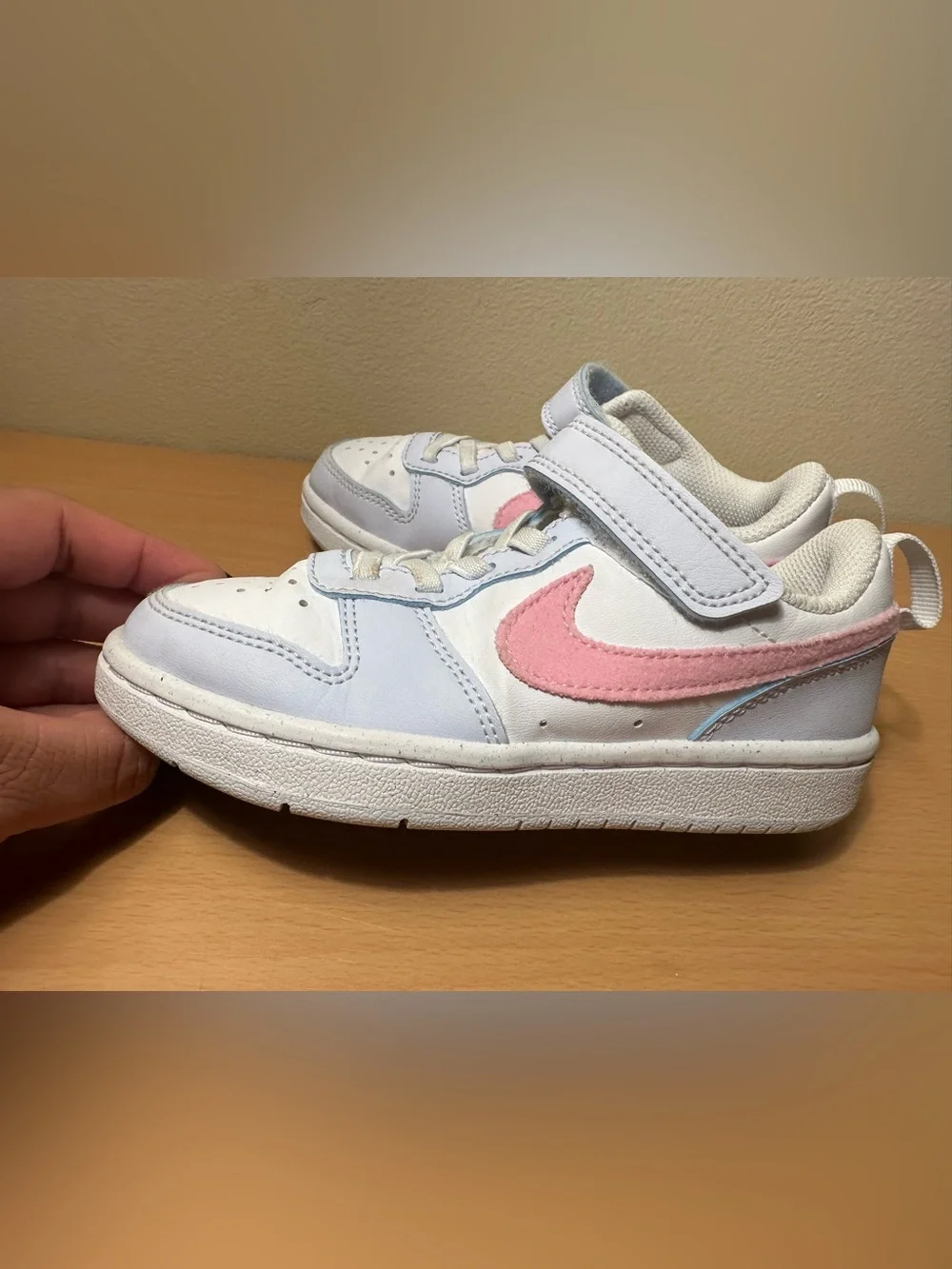 Nike Court Borough Low Essential White Rising Pink Shoes Size 11C